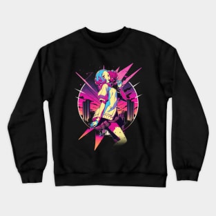 Makoto's Motorcycle Ride Stylish Shirts for Bikers Crewneck Sweatshirt